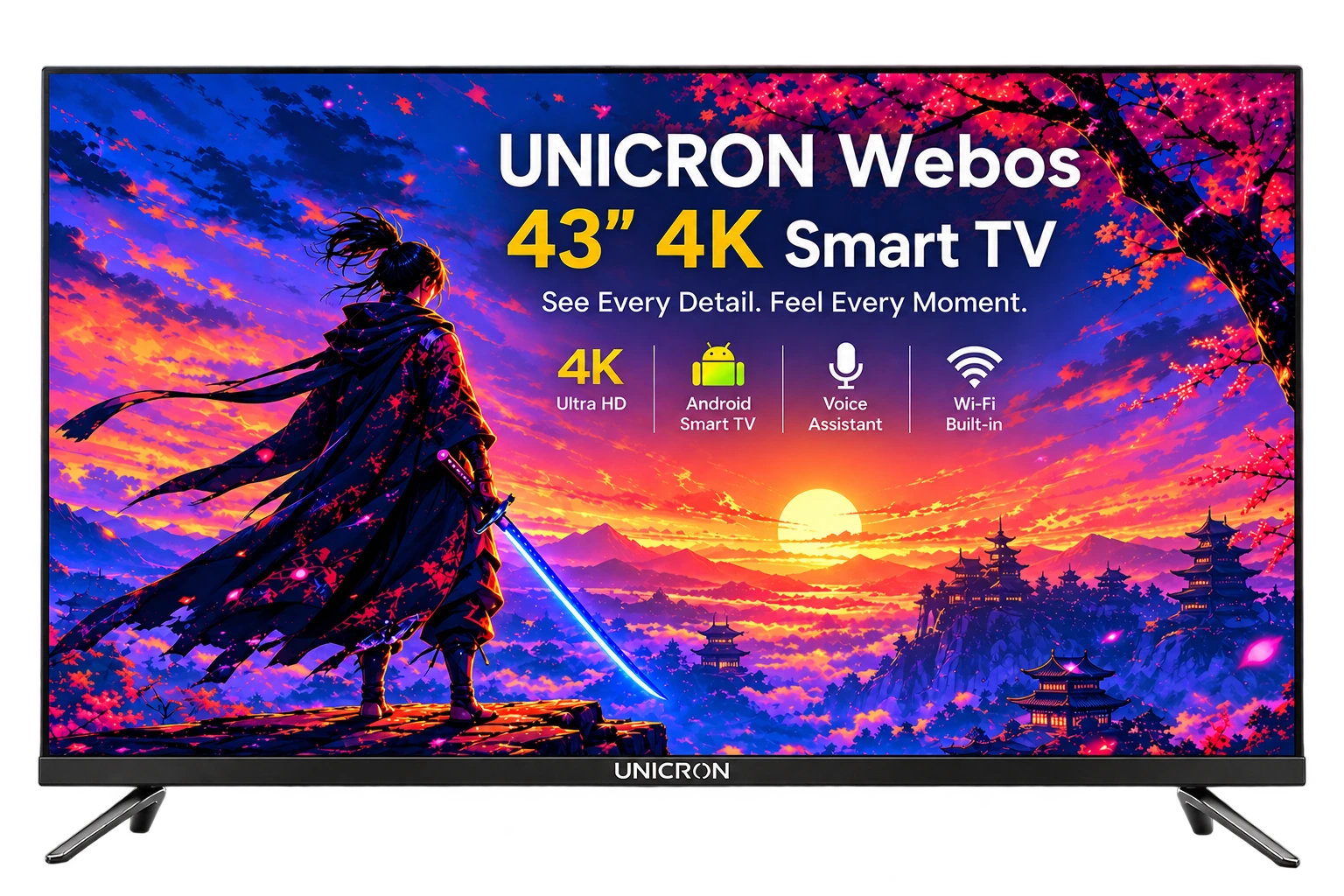 43 Inch 4K Ultra HD Android Smart LED TV with WiFi, YouTube and Netflix